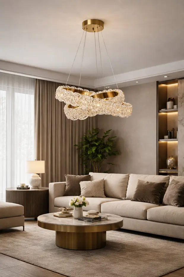 Modern İki Katlı Kumandalı Avize Modern İki Katlı Kumandalı Avize